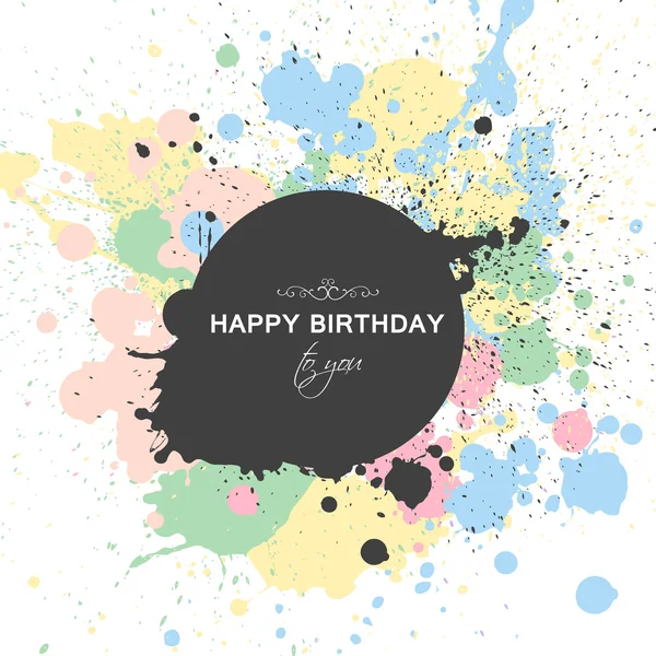 Vector Happy Birthday Greeting Card — Stock Vector