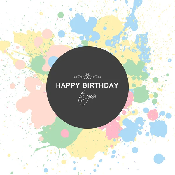 Vector Happy Birthday Greeting Card — Stock Vector