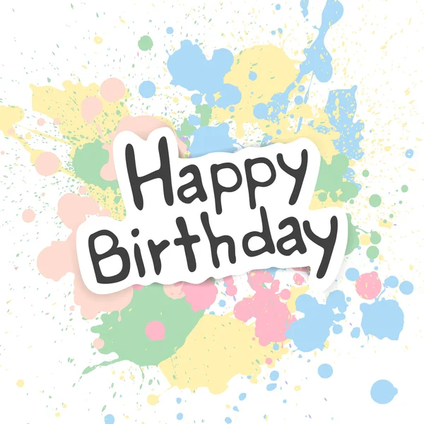 Vector Happy Birthday Greeting Card — Stock Vector