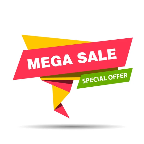 Mega Sale Banner — Stock Vector
