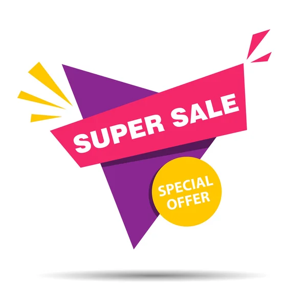 Super Sale Banner — Stock Vector