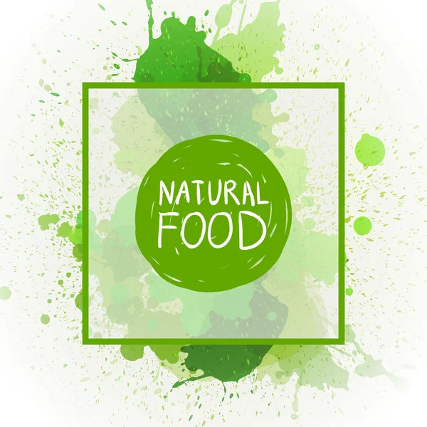 Banner de comida natural — Vetor de Stock