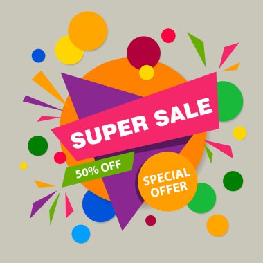 Vektör Satılık tasarım şablonu