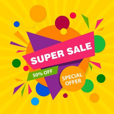 Vektör Satılık tasarım şablonu