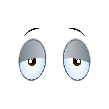 Yorgun çizgi film gözleri vektör