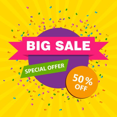 Vektör Satılık tasarım şablonu