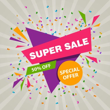 Vektör Satılık tasarım şablonu