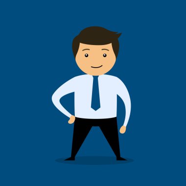 Mutlu vektör işadamı