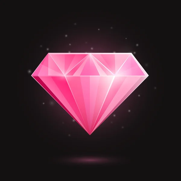 Diamante vectorial o gema — Vector de stock