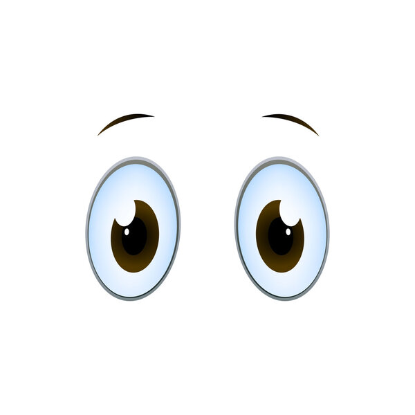 Vector Cartoon Eyes on a White Background