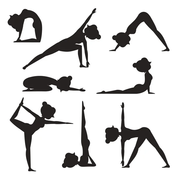 Vector yoga posa — Vector de stock