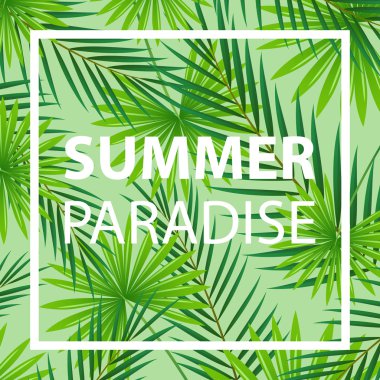 Vektör arka plan tropikal yaprak ile