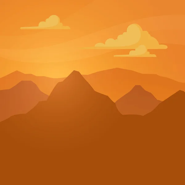 Paisaje vectorial con enormes montañas — Vector de stock