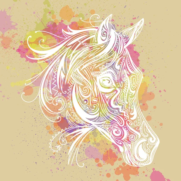 Vector abstracte versiering paard — Stockvector