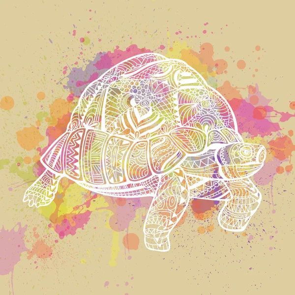 Tortue ornementale abstraite vectorielle — Image vectorielle