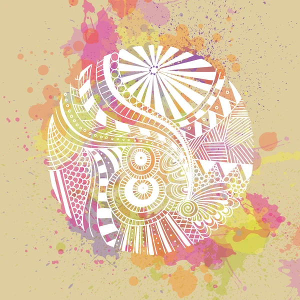 Vector Abstract Ornamental Circle. Zendala. — Vector de stock