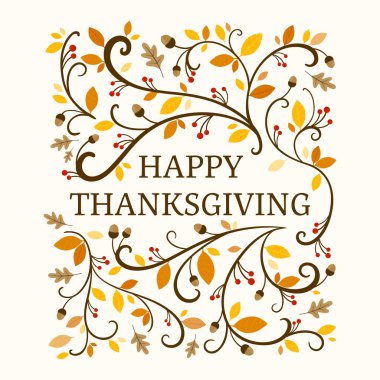 Bir Şükran günü arka plan vektör çizim tasarım