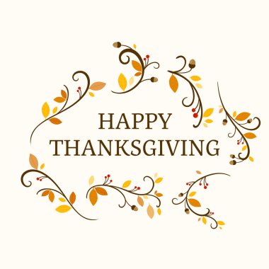 Bir Şükran günü arka plan vektör çizim tasarım
