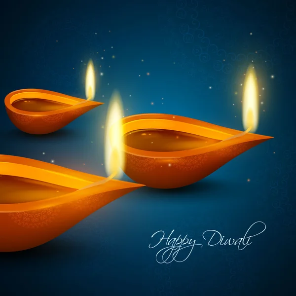 Vector diseño de felices vacaciones de Diwali — Vector de stock