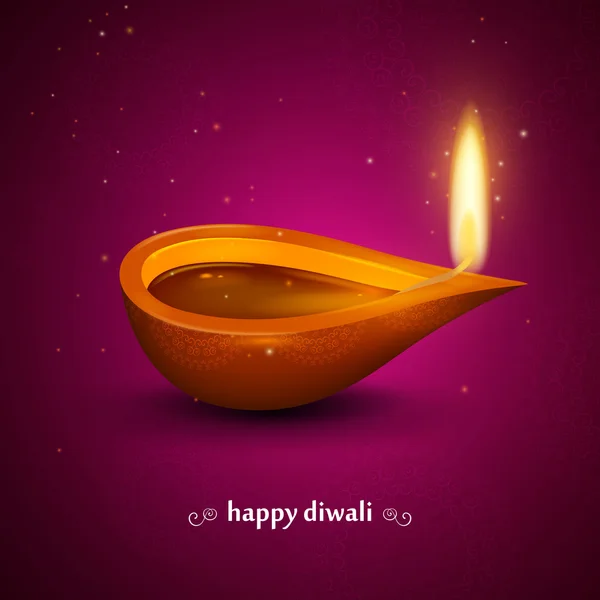 Vector diseño de felices vacaciones de Diwali — Archivo Imágenes Vectoriales