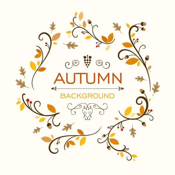 Vector otoño fondo diseño — Vector de stock