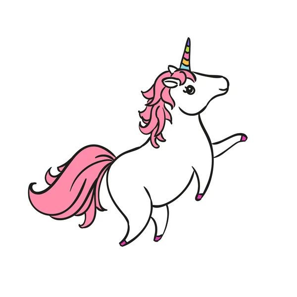 Vektor Unicorn Doodle - Stok Vektor