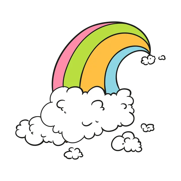 Vector arco iris Doodle — Vector de stock