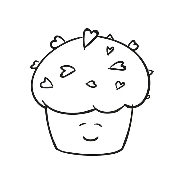 Vector Cupcake Doodle — Stock Vector
