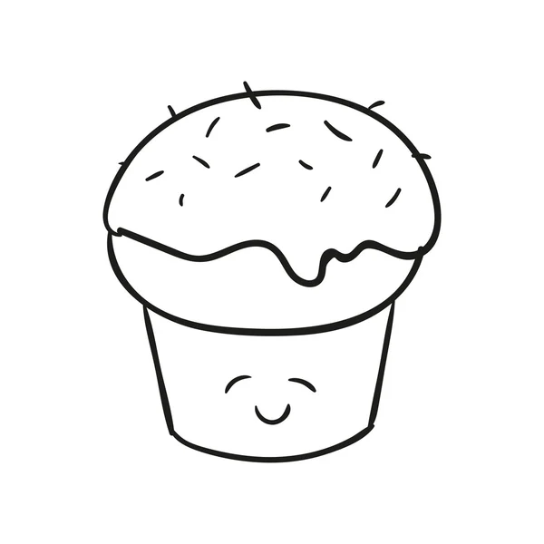Vektor Cupcake Doodle — Stockvektor