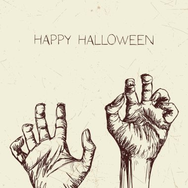 Vektör korkunç zombi eller