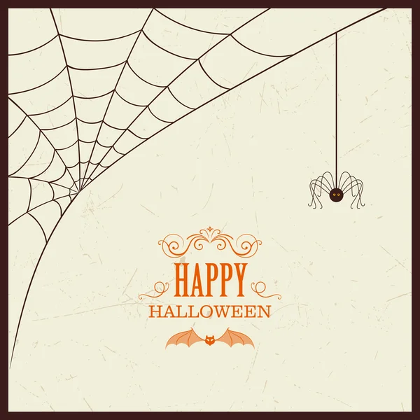 Wektor wzór Halloween z Spiderweb i Spider — Wektor stockowy