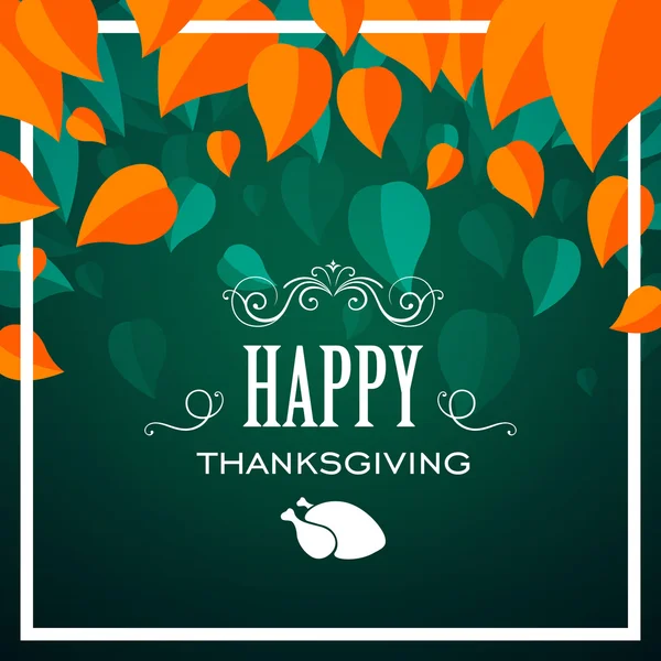 Vecteur Thanksgiving Arrière-plan avec feuilles d'automne — Image vectorielle