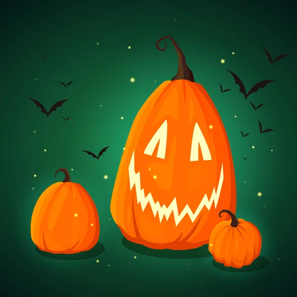 Abóboras de Halloween de vetor — Vetor de Stock