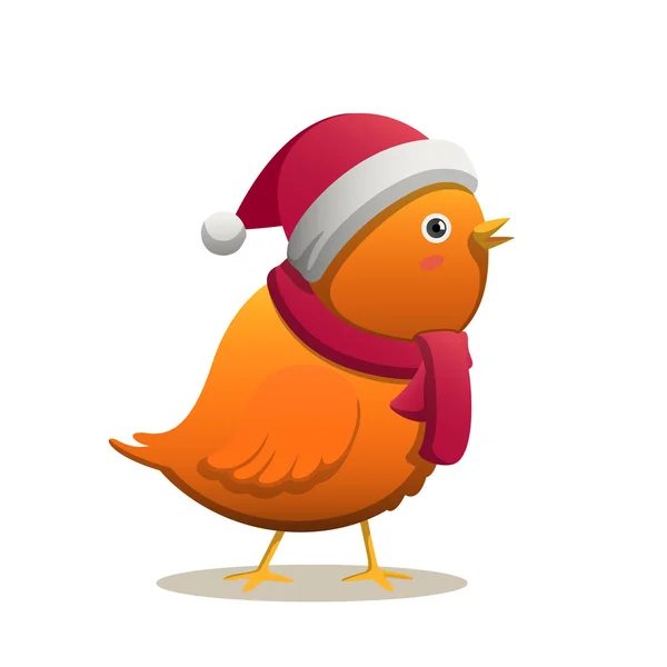 Vector Cute Cartoon Winter vogeltje — Stockvector