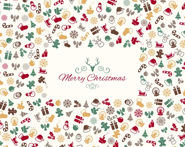 Vector Christmas Greeting Card — Stock Vector