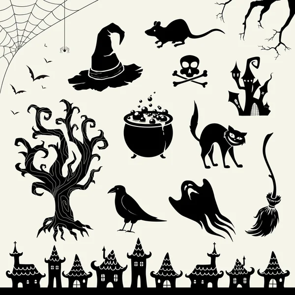 Elementi di design vettoriale Halloween — Vettoriale Stock