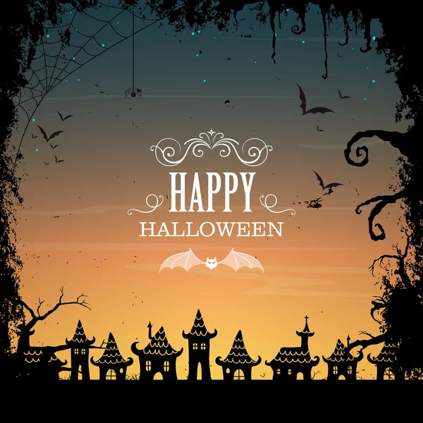 Vektor glückliches Halloween-Design — Stockvektor