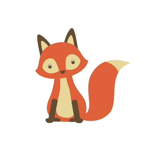 Carino Vector Fox — Vettoriale Stock