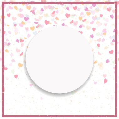 Kalp konfeti ile vektör arka plan