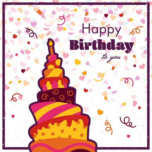 Tarjeta de felicitación Vector Happy Birthday — Archivo Imágenes Vectoriales