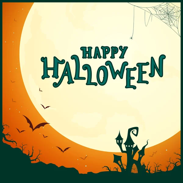 Vector Halloween Poster fundo — Vetor de Stock