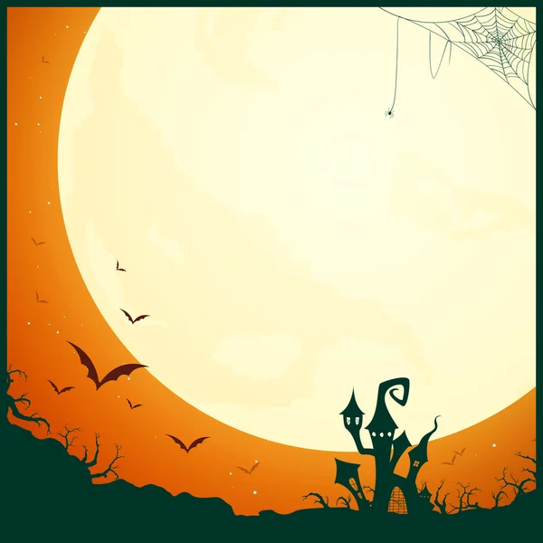 Vector Halloween Poster fundo —  Vetores de Stock