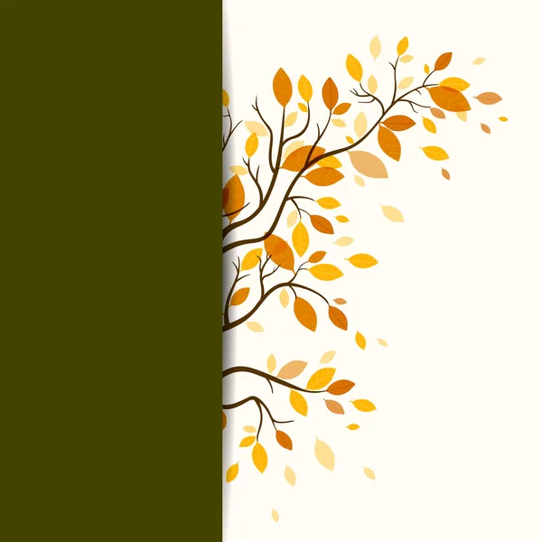 Σχεδιασμός φθινόπωρο διάνυσμα με Φθινοπωρινό κλαδί — Διανυσματικό Αρχείο