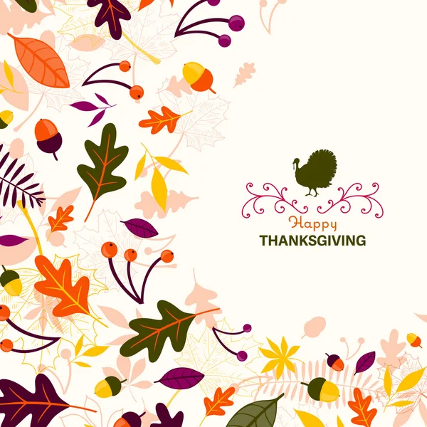 Vector Happy Thanksgiving Celebration Design — Stock Vector