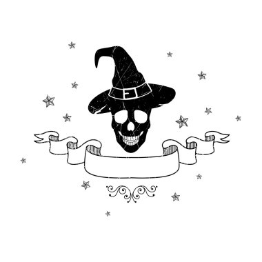 Cadılar Bayramı kafatası vektör