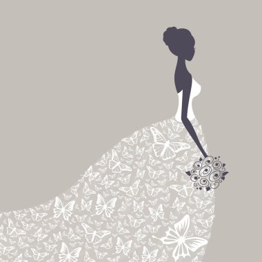 güzel gelin vektör