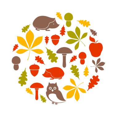 Orman tasarım öğeleri vektör