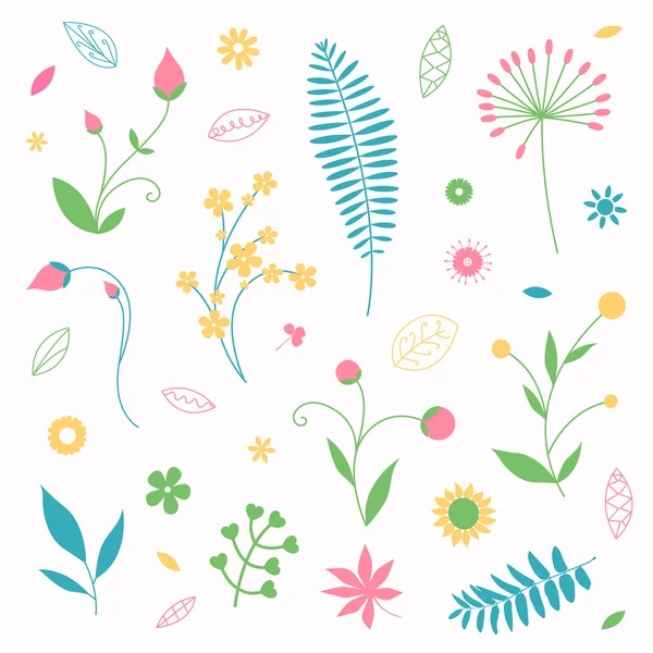 Vector elementos de design floral — Vetor de Stock