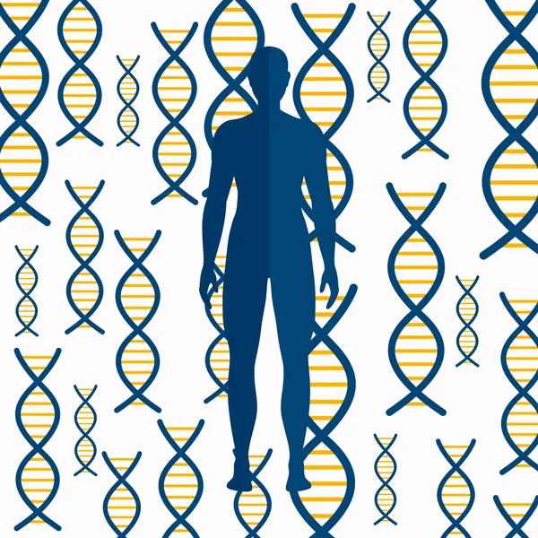 Sfondo DNA astratto vettoriale — Vettoriale Stock