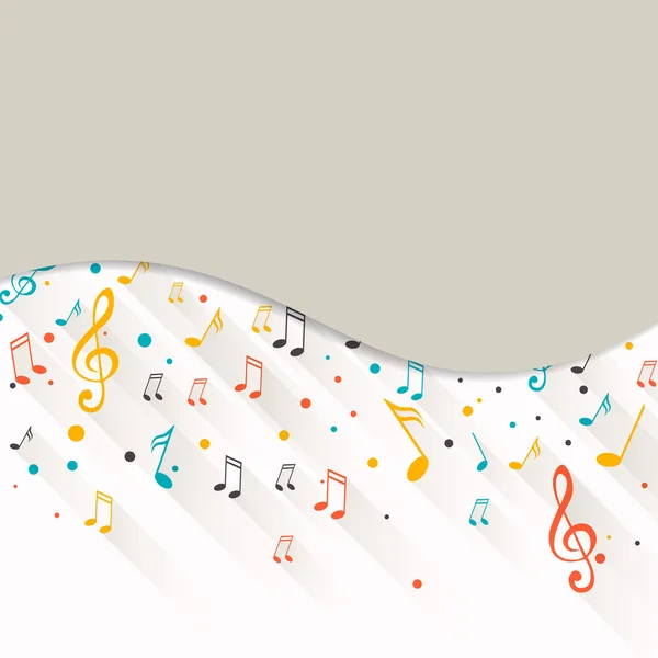 Fondo de música vectorial con notas — Vector de stock